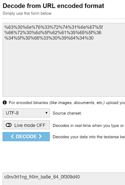 URL Decoding Result