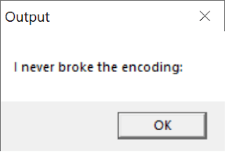 Initial MessageBox